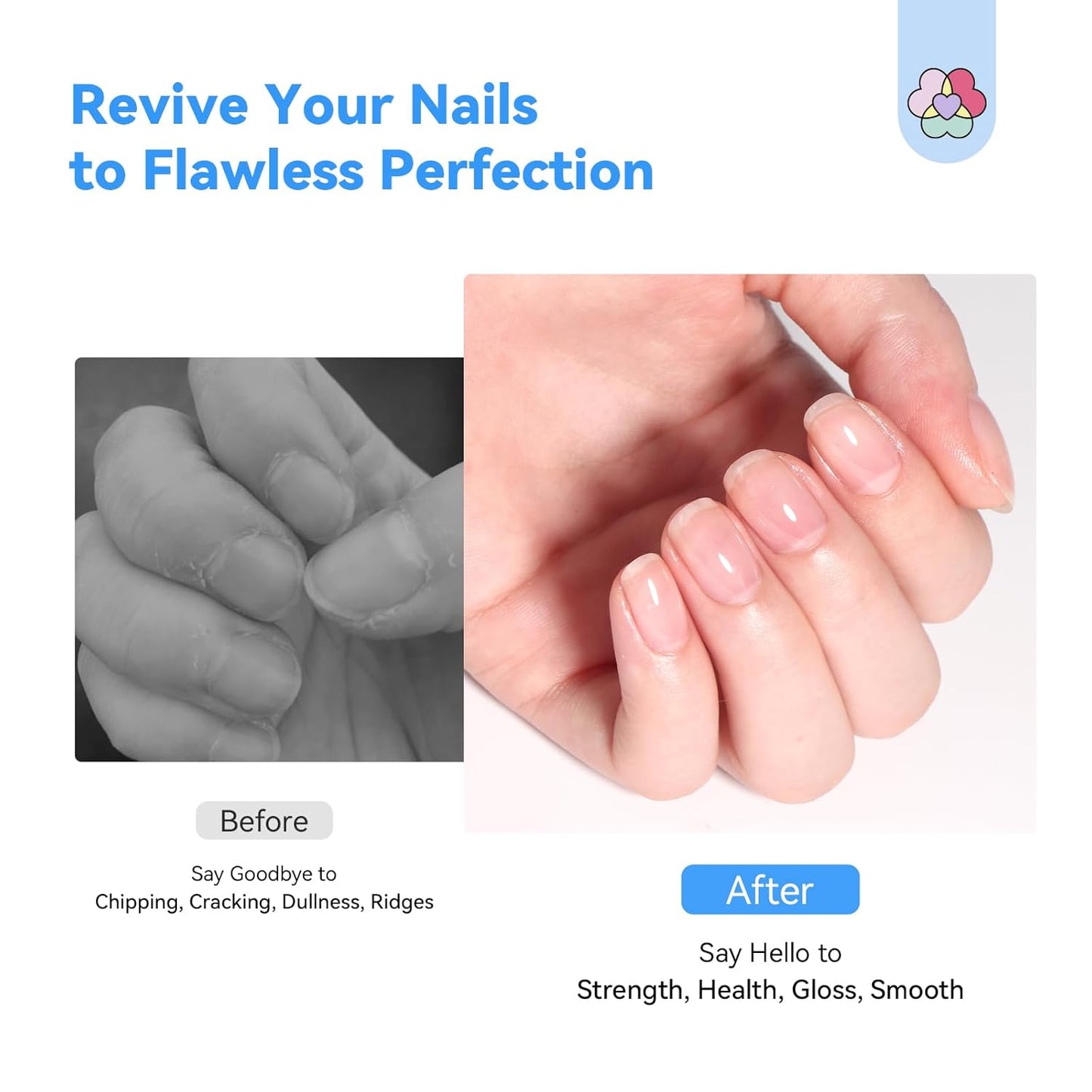 SAVILAND Advanced Nail Strengthener: Clear Air Dry Nail Growth for Damaged Nails Fingernail Polish Strengthening Repair Weak & Thin Nails Treatment with Castor Oil & Vitamin E 15ml Women Gift