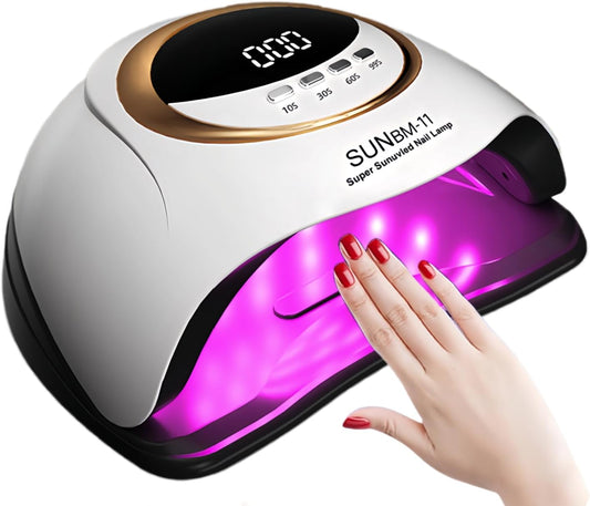 UV LED Nail Lamp, 280W Professional UV Nail Dryer Light for Gel Nails with 66 Beads, Fast Curing Gel Polish Lamp Auto Sensor 4 Timer Setting, Nail Art Drying Tools for Fingernail and Toenail