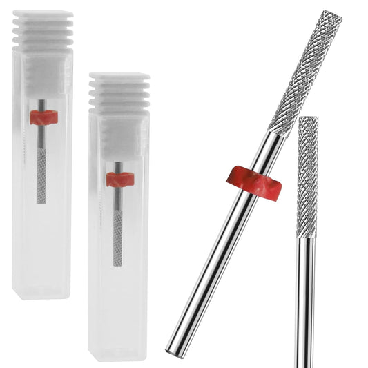 2Pcs Nail Drill Bits, Nail Drill Bits Cuticle Bit for Nail Drill Suitable for Electric Nail File, Nail Bits Cuticle Drill Bits for Nails Cleans Dead Nail Supplies Carbide Drill Bits Remover