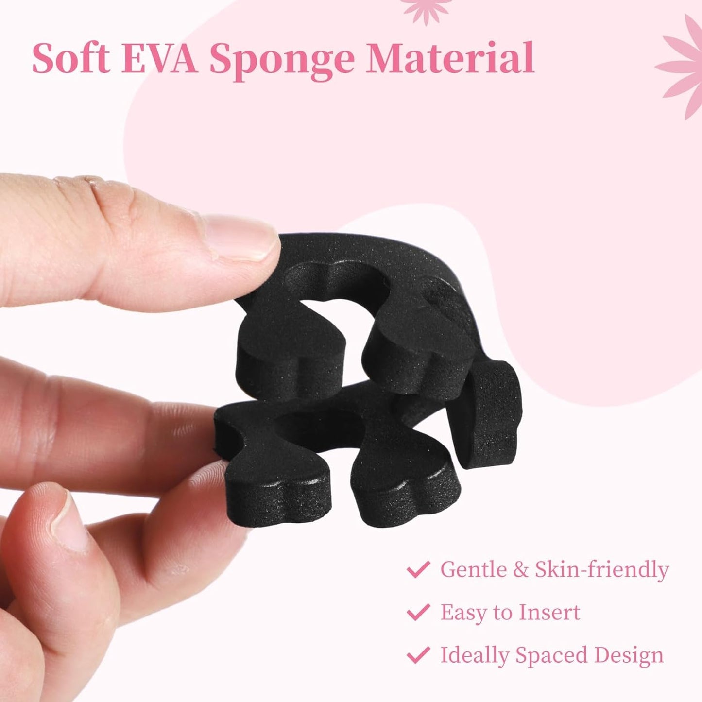 500 Pcs Toe Separators, 250 Pairs EVA Sponge Toe Spacers for Pedicure, Painting & Polishing Toe Spreaders, Soft Lightweight Finger Dividers, Pedicure Tools for Home, Salon, Office