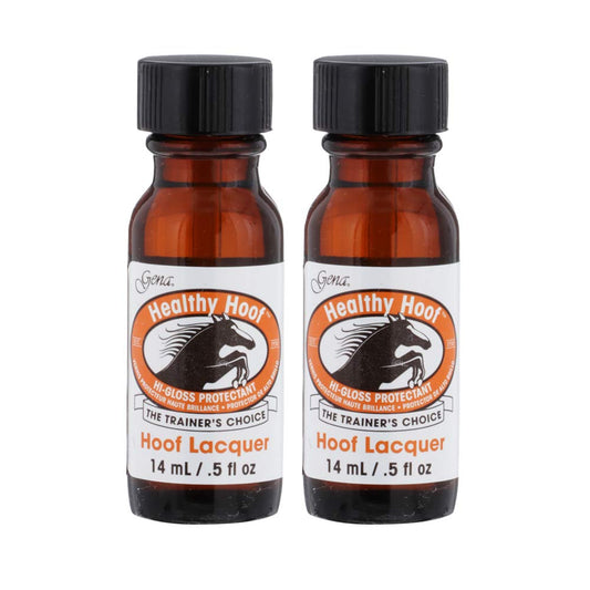 Gena Healthy Hoof Nail Lacquer – Hard as Hoofs Nails Strengthener, High-Gloss Top Coat 0.5 oz, 2 Pack