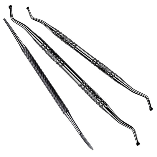 Teenitor Upgraded Pedicure Tools for Feet, Ingrown Toenail File and Lifters, Professional Ingrown Toenail Tool Ingrown Toenail Removal Kit, Black