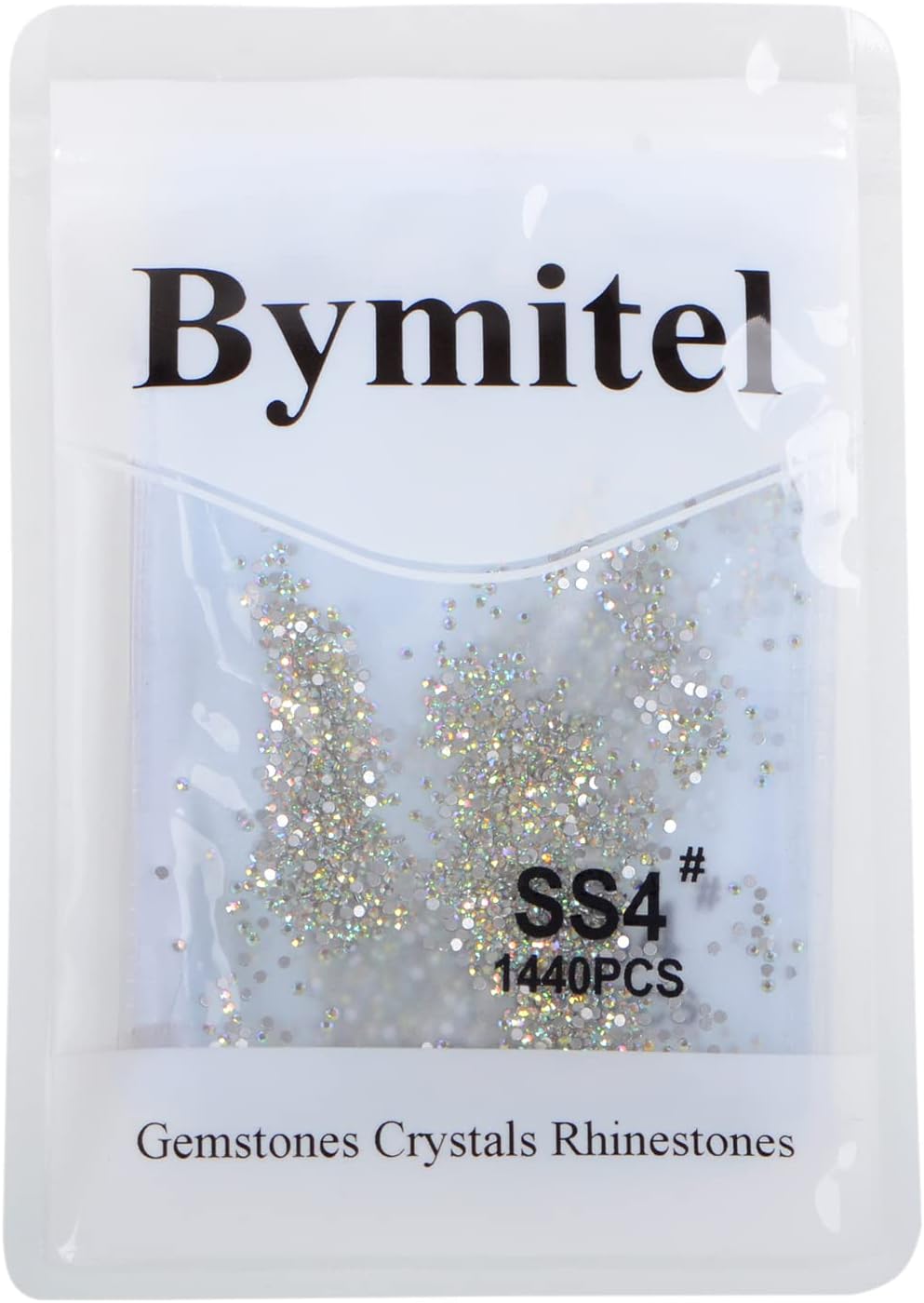 2880PCS Art Nail Rhinestones Non Hotfix Glue Fix Round Crystals Glass Flatback for DIY Jewelry Making with one Picking Pen (ss4 2880PCS, Crystal AB)