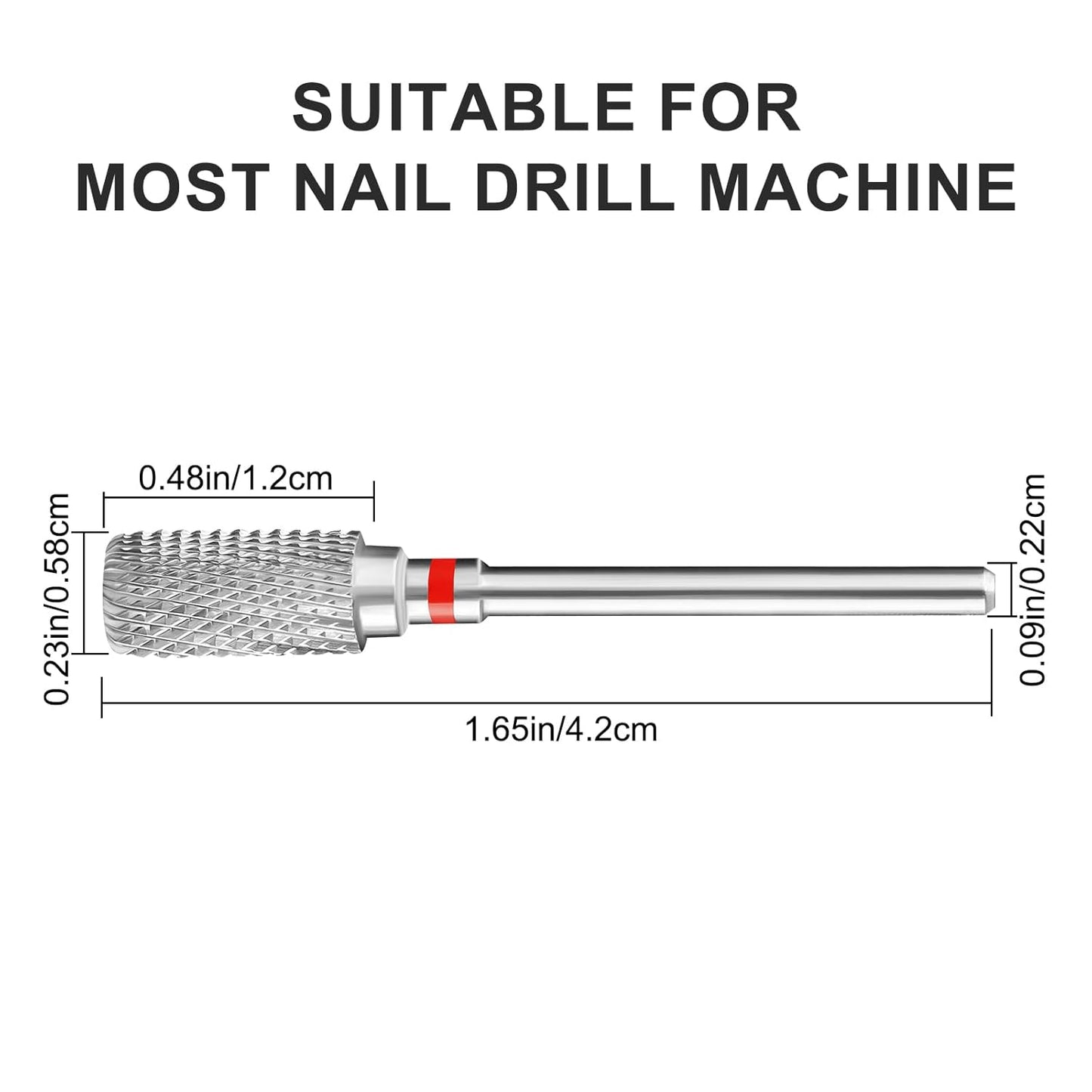 Safety Nail Drill Bits, 3/32'' Carbide Bits, Professional Nail Efile Bit For Nail Drill Machine, Suitable for Manicure Pedicure Cuticle Gel Polishing, Beginners Bits (Silver, Fine Grit)