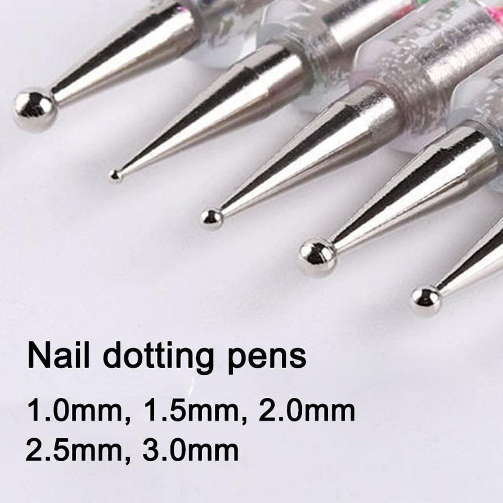 Nail Art Brushes 9Pcs Kit - Painting, Liner, Dotting Tools for Salon