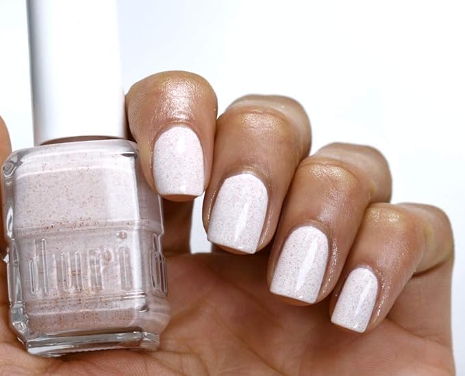 duri Nail Polish, 772 Candy Sky, Baby Pink Speckle Lacquer, Full Coverage, Textured Dot Design | 0.45 Fl. Oz.