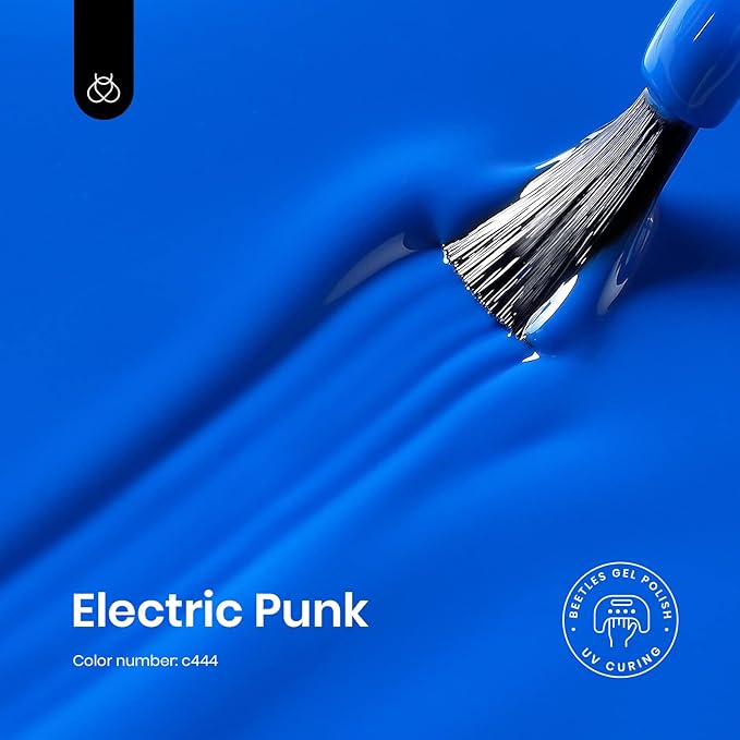 Beetles Blue Gel Nail Polish, 1Pcs 15ml Electric Punk Bright Blue Color Gel Polish Soak Off Uv LED Nail Art DIY Nail Manicure for Girls Women Gifts