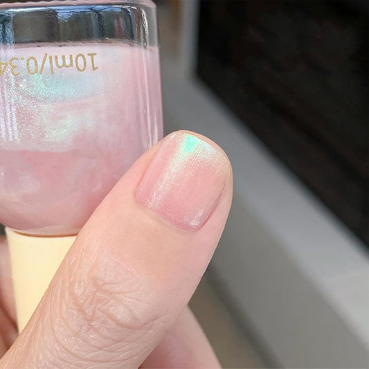 COSMOO Aurora Pink Nail Polish, 0.34 Fl Oz (Pack of 1), Blue