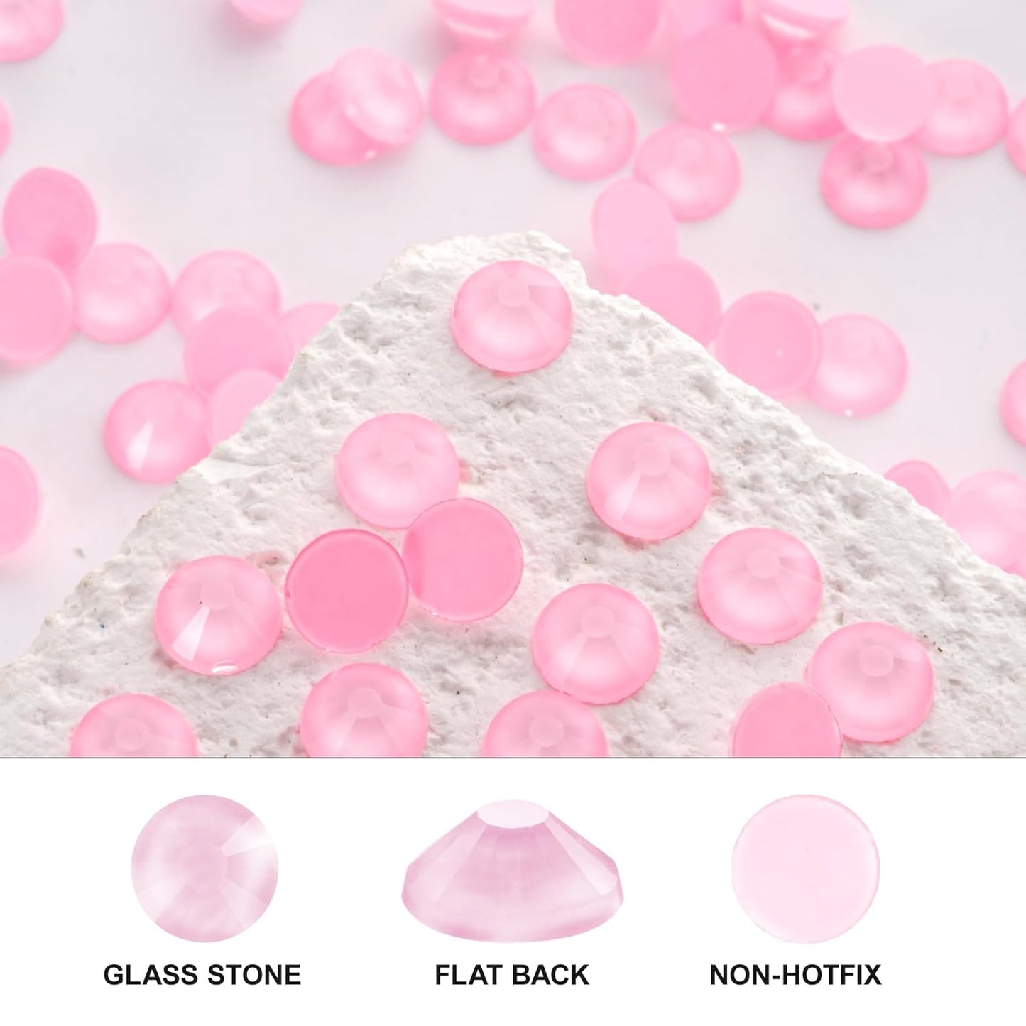 Novani 3000 Pieces Flatback Rhinestones Glass Round Gems Mocha Rose Crystals for Nail Art DIY Crafts Clothes Shoes,SS10,2.7-2.9mm