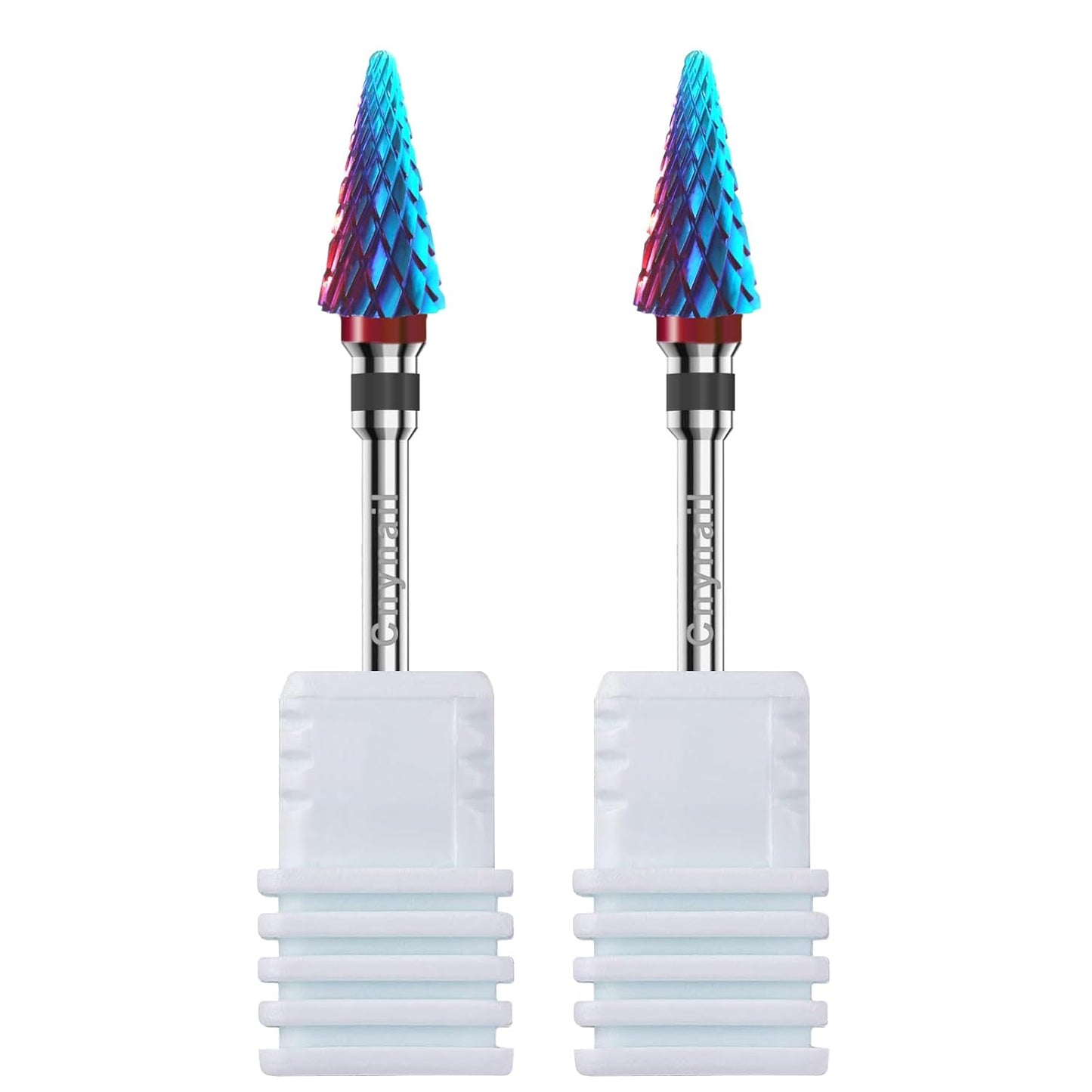 3/32" 2PCS Clean Umberllas Bits Extra Coarse Grit Carbide Cuticle Cleaner Bit for Electric Nail Drills – Professional Manicure Tool for Nail Salons and Home Use (XC Grit. Purple)