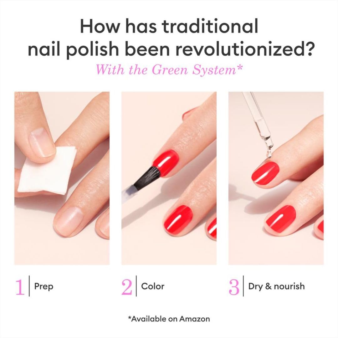 Manucurist Green Lava - Classic Red Orange - Red Nail Polish - 9-Free, Vegan and Plant-Based - Non Toxic - Made in France - 0.5 fl oz