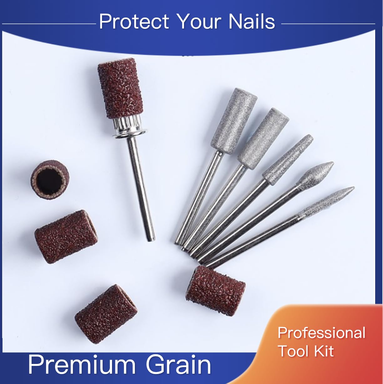 Pack of 2 Sets,Nail Drill bits Set,Premium 3/32''(2.35mm) Nail Bit Nail Art Tools for Professional Acrylic Gel Nails (Standard, 2)