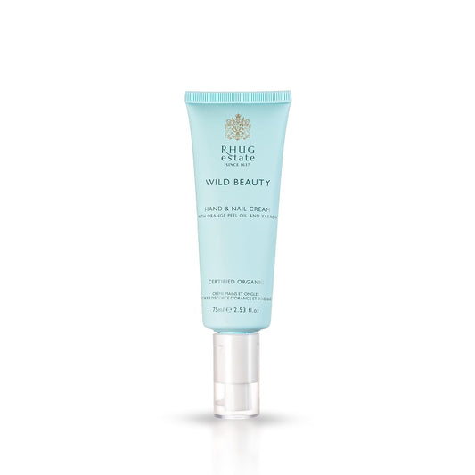 Rhug Wild Beauty.- Hand & Nail Cream with Orange Peel Oil and Yarrow | Nourishing Moisturizer for Hands | 75ml | Made in the UK