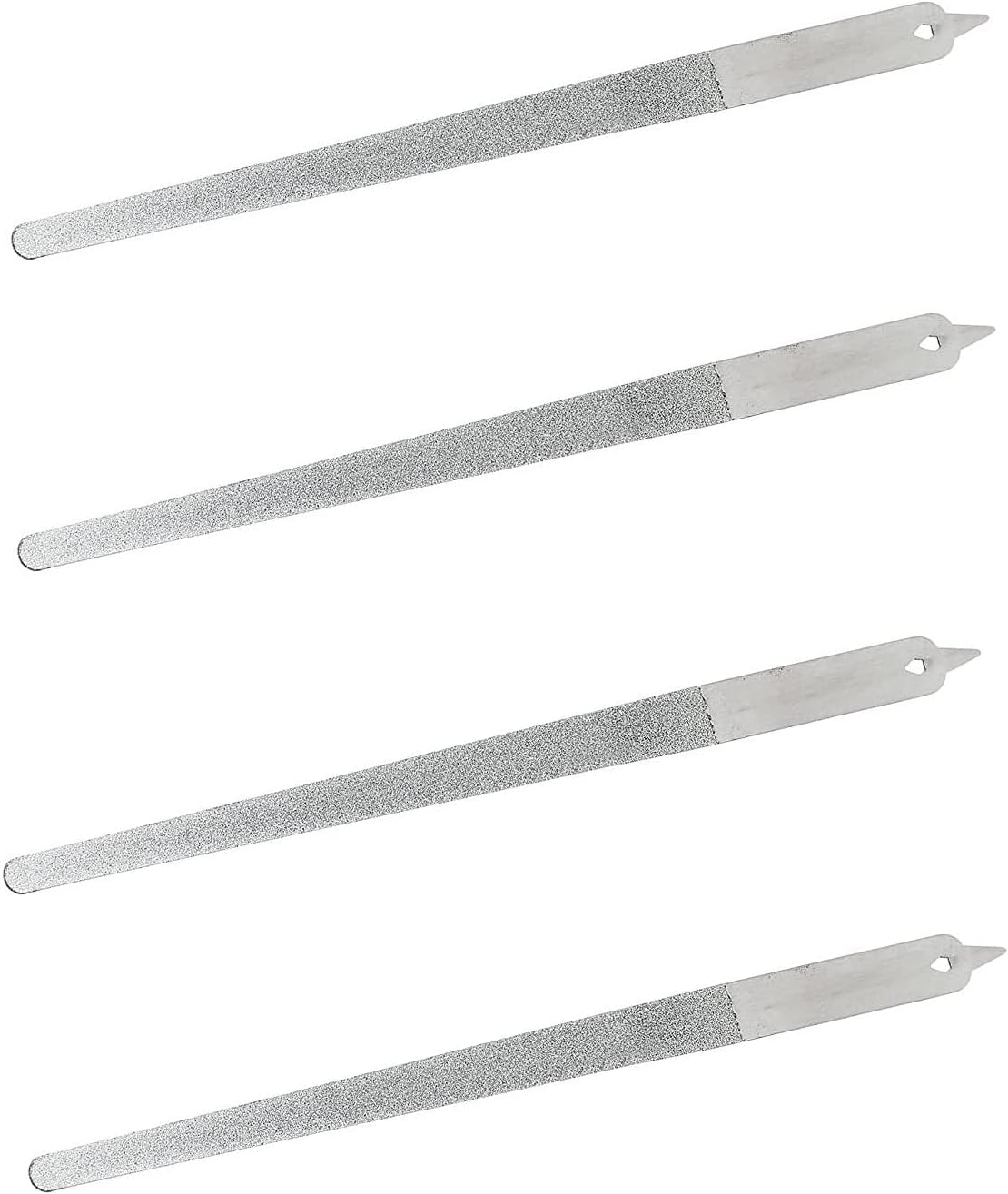 4PC 8 Diamond Dust Nail File - Stainless Steel Nail Dresser Nail Buffering Files - 9 Inch