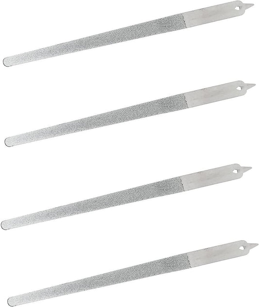 4PC 8 Diamond Dust Nail File - Stainless Steel Nail Dresser Nail Buffering Files - 9 Inch