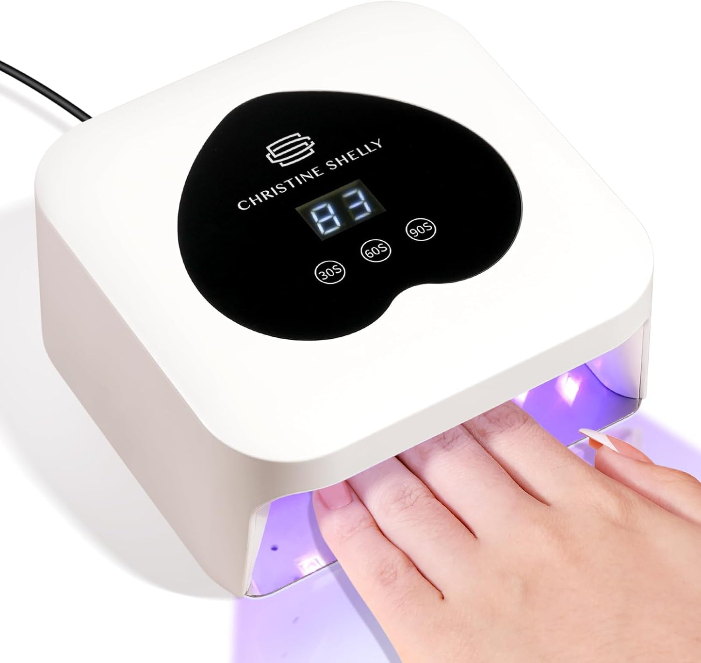 UV Nail Lamp, CHRISTINE SHELLY UV Light for Gel Nails, 48W Plug-in Mini Nail Lamp Nail Dryer with Touch Control Auto Sensor and 3 Timer Settings Nail Light Curing Lamp, Home Nail Art Tools