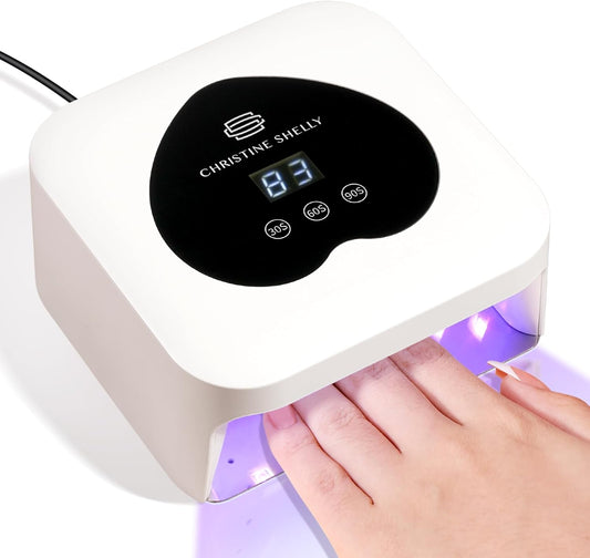 UV Nail Lamp, CHRISTINE SHELLY UV Light for Gel Nails, 48W Plug-in Mini Nail Lamp Nail Dryer with Touch Control Auto Sensor and 3 Timer Settings Nail Light Curing Lamp, Home Nail Art Tools