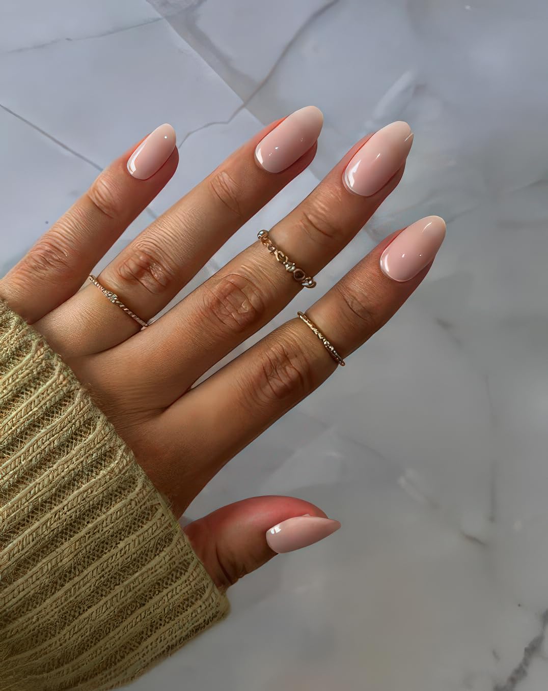 NOVA, Female Founded, Semi Cured Gel Nail Strips (Bare Necessity) - The 10 Minute Manicure. Full Nail Wraps, Nail Polish Stickers, Nail Polish Sticker Nail Kit - Incl. File & Stick (Bare Necessity)