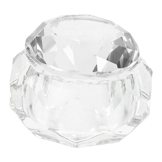 Unique Nail Crystal Glass Cup Nail Art Tool with Lid Manicure Bowl Soaking Bowl Gel Soak off