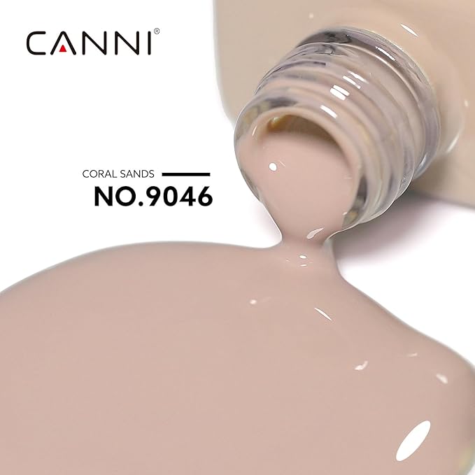 CANNI Nude Gel Nail Polish, 1Pcs Light BroWn Gel Polish Grey Color High Gloss Soak Off U V French Nail Manicure Salon DIY