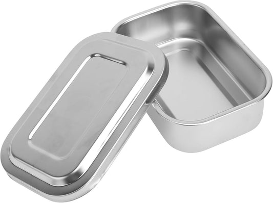 Baluue Medical Surgical Trays Stainless Steel Instrument Tray with Lid, Sterilization Trays Organizer 6 Inch Thicken Container for Lab Instrument Supplies Tattoo Tool