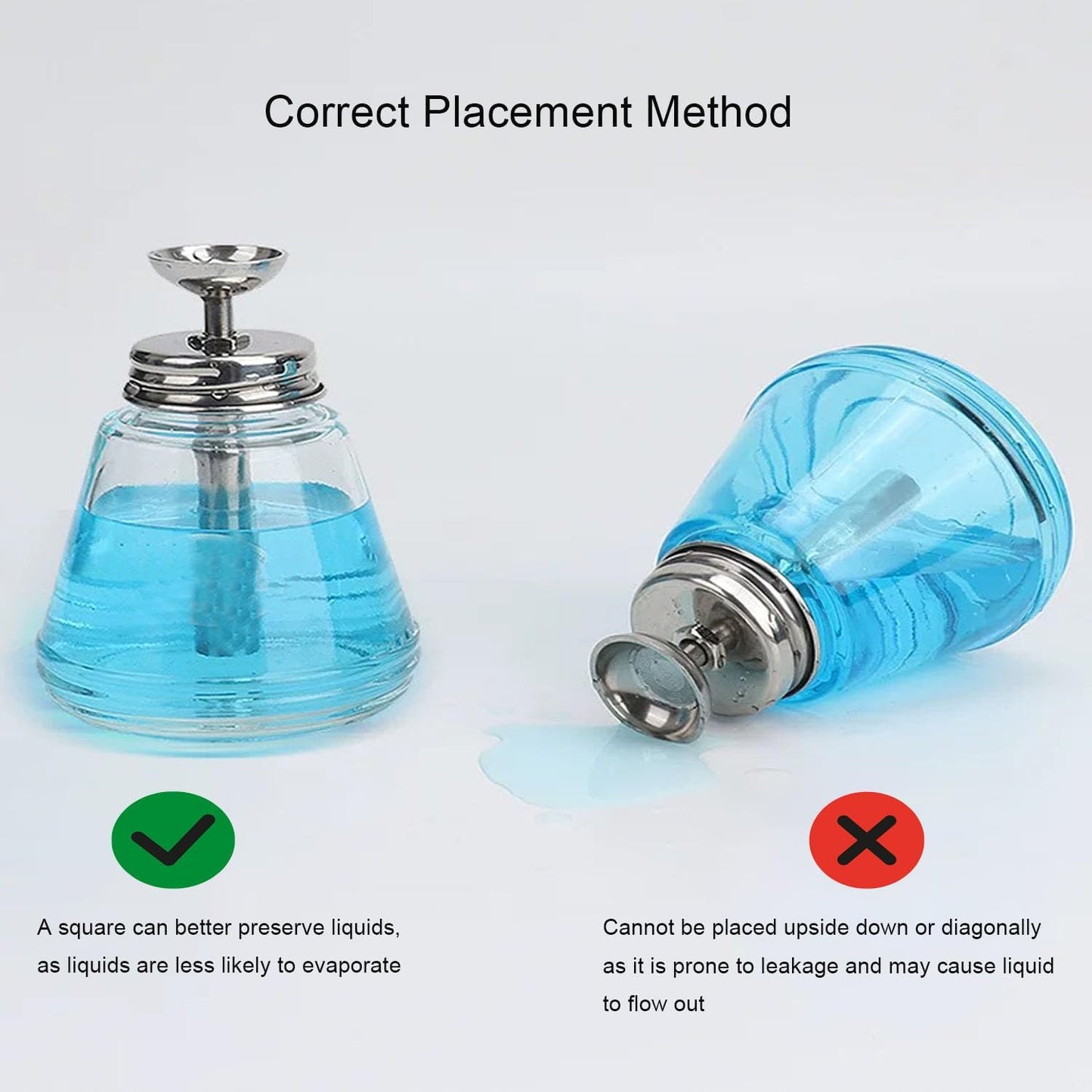 5 Oz/ 150ml Glass Push Down Pump Dispenser Bottle With Cap Push Down Glass Empty Pump Dispenser for Alcohol Makeup Clear Refillable Bottle Hand Pumping Press Container