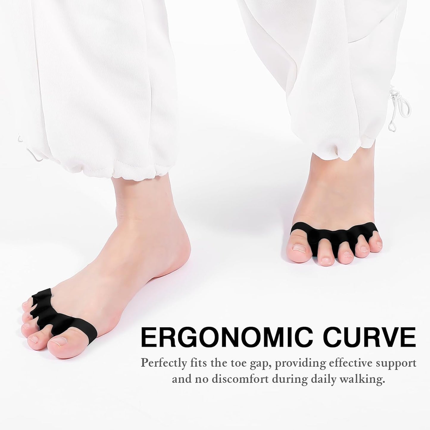 8PCS Toe Spacers for Women and Men, Toe Separators for Pedicure, Bunion Corrector, Hammer Toe Straightener, Plantar Fasciitis, Toe Spreaders for Foot Pain Relief and Foot Health.