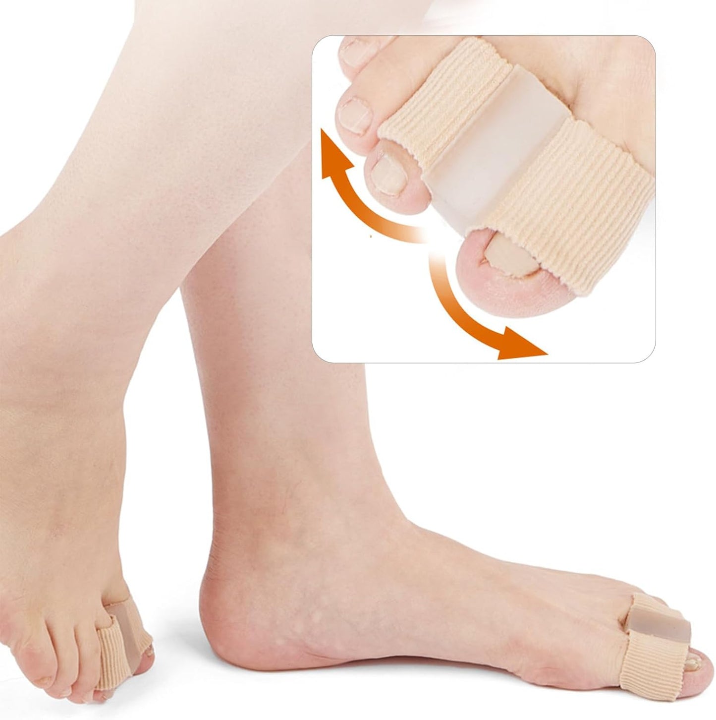 Toe Separators for Overlapping Toes, Hammer Toe Straightener, Toe Spacers Women Men, Gel Toe Separators to Correct Your Toes,Toe Separator for Bunion Pain Relief for Hallux Valgus, Foot Pain (L)