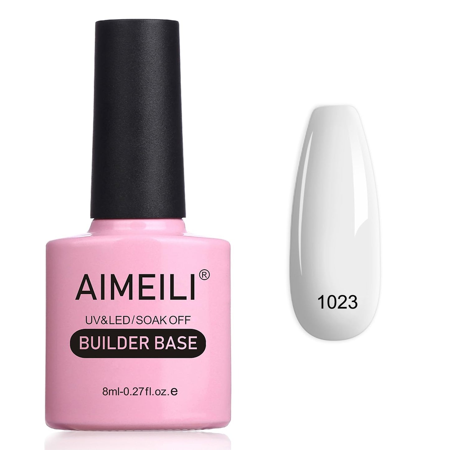 AIMEILI Builder Nail Gel, Hema Free, Cruelty Free, Vegan, Nail Strengthener Enhancement Building Rubber Base Coat for Manicure - BD1023