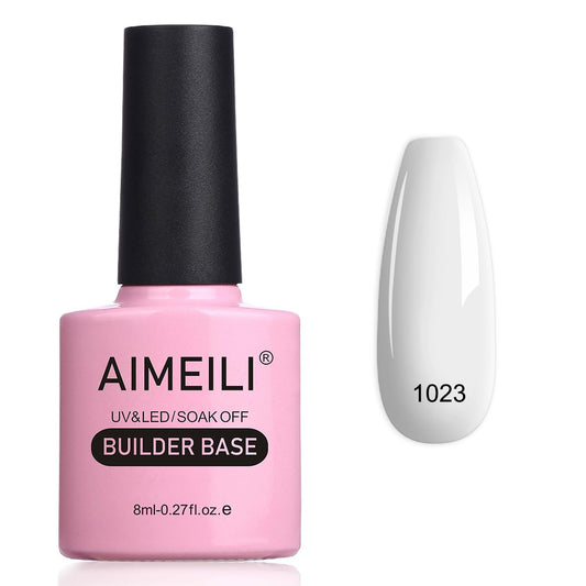 AIMEILI Builder Nail Gel, Hema Free, Cruelty Free, Vegan, Nail Strengthener Enhancement Building Rubber Base Coat for Manicure - BD1023