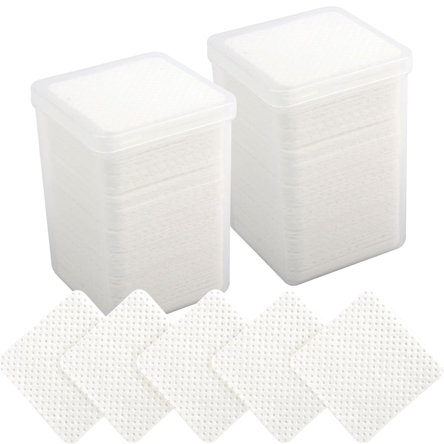 400 PCS Lint Free Nail Wipes Eyelash Extension Glue Wipes Absorbent Soft Super Non-Woven Fabric Lash Glue Wipes Nail Polish Remover Wipes for Lash Extension Supplies（White)