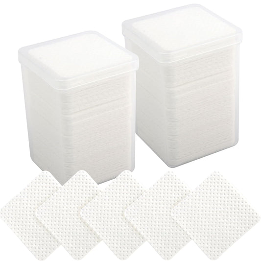 400 PCS Lint Free Nail Wipes Eyelash Extension Glue Wipes Absorbent Soft Super Non-Woven Fabric Lash Glue Wipes Nail Polish Remover Wipes for Lash Extension Supplies（White)