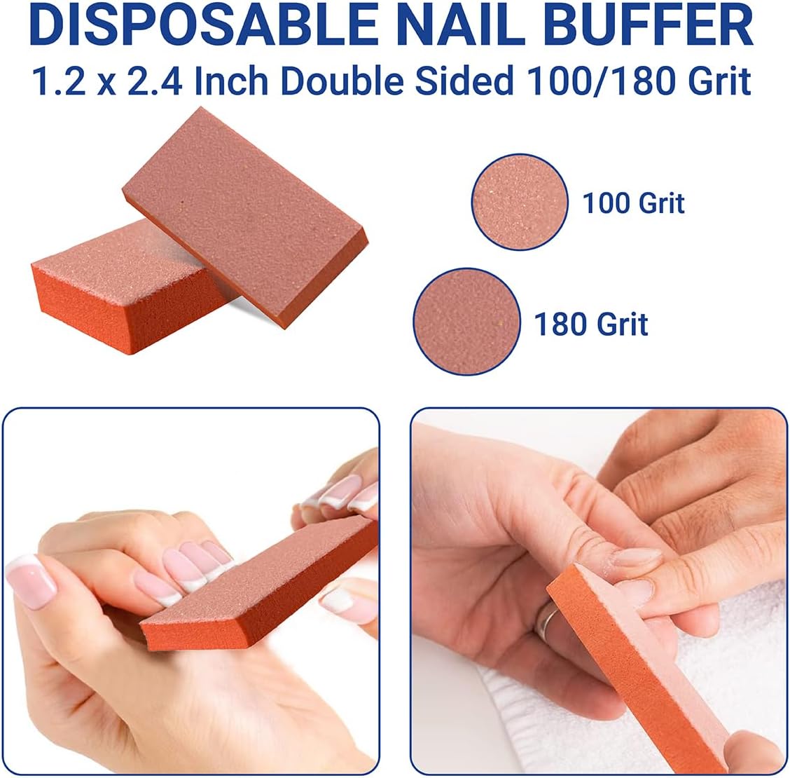 4-Piece Pedicure Kit, 200-Count – Individually Packed, Includes Purple Pumice Pad, Wood Nail File 80/100 Grit, Mini Buffer, Toe Separators – Professional Disposable Pedicure Supplies