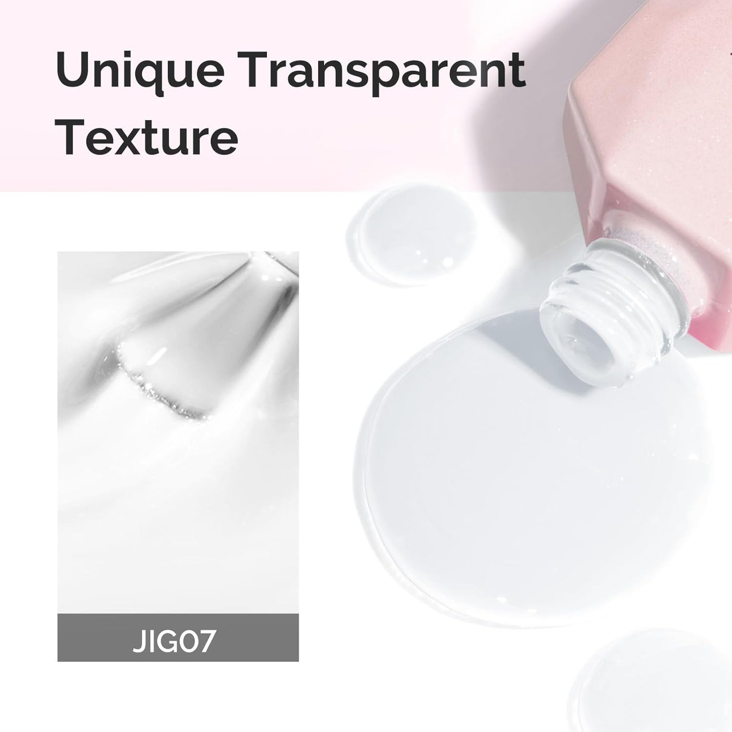 MelodySusie White Gel Nail Polish, 0.5Fl.oz Jeweliver Jelly Gel Polish Translucent Nude Natural Color Soak Off UV LED Light Cure Gift Nail Art Manicure DIY at Home JIG07