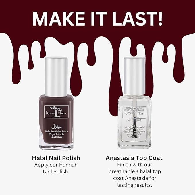 karma organic Natural Nail Polish, Vegan, and Cruelty-Free, No Toluene, No Formaldehyde, No DBP, and Free of TPHP, Hannah