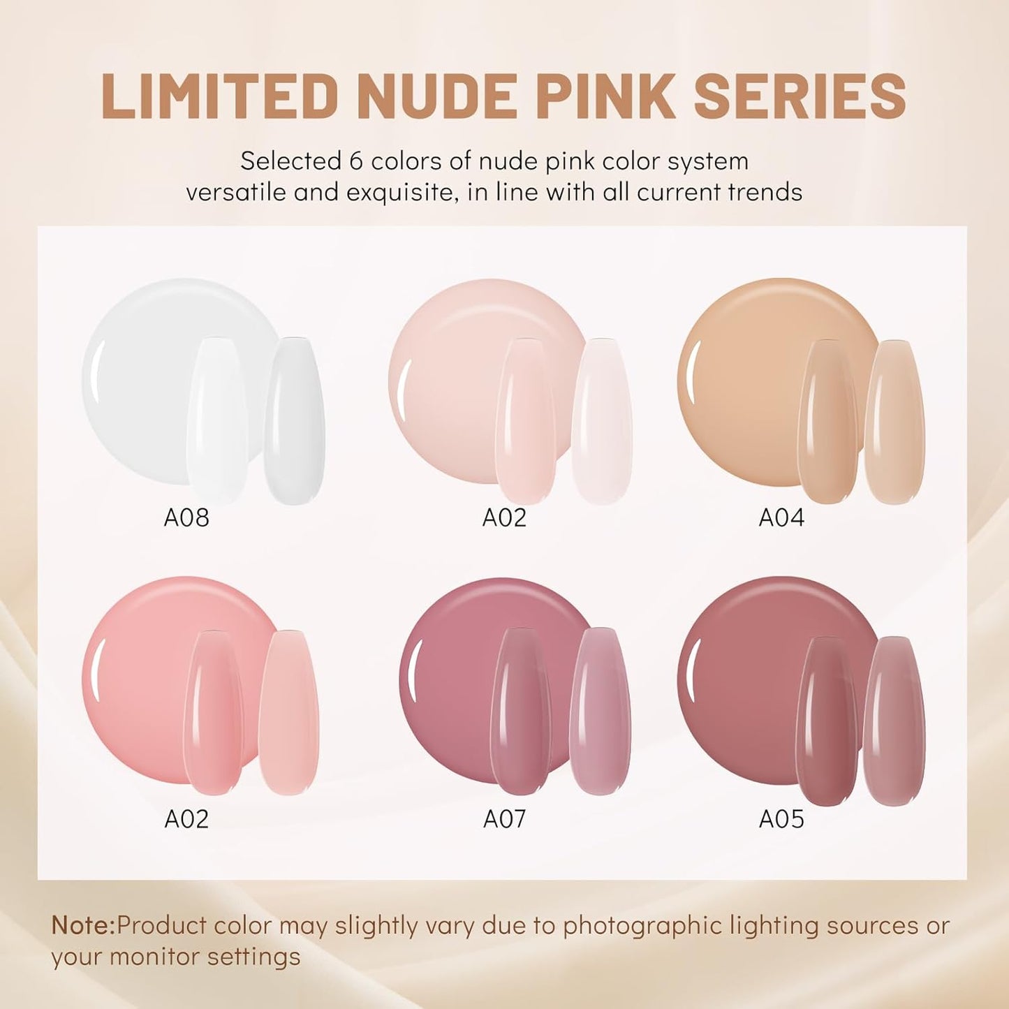 Aokitec 7-in-1 Builder Nail Gel Set, 6 Colors Pink Nude Milky White Hard Gel Builder Nail Strengthener Extension Nail Polish Rhinestone False Nail Tips Glue in a Bottle, Gifts for Women