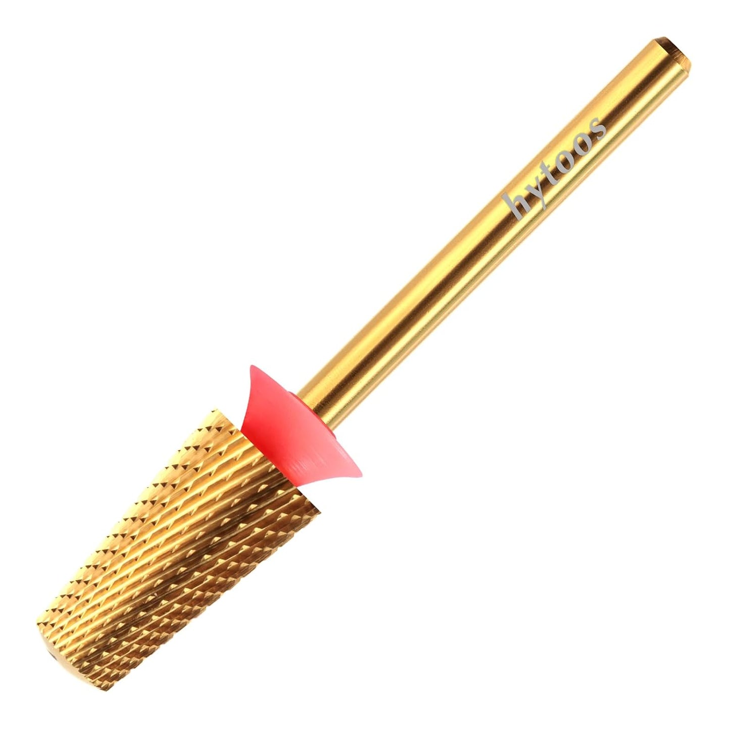 Fine Safety Tapered Nail Drill Bits,Titanium Coating Rounded Top Barrel Carbide Nail Bits, 3/32 Two-way Rotate, Manicure Nails Art Accessories Soft Gel Remover (F, titanium)