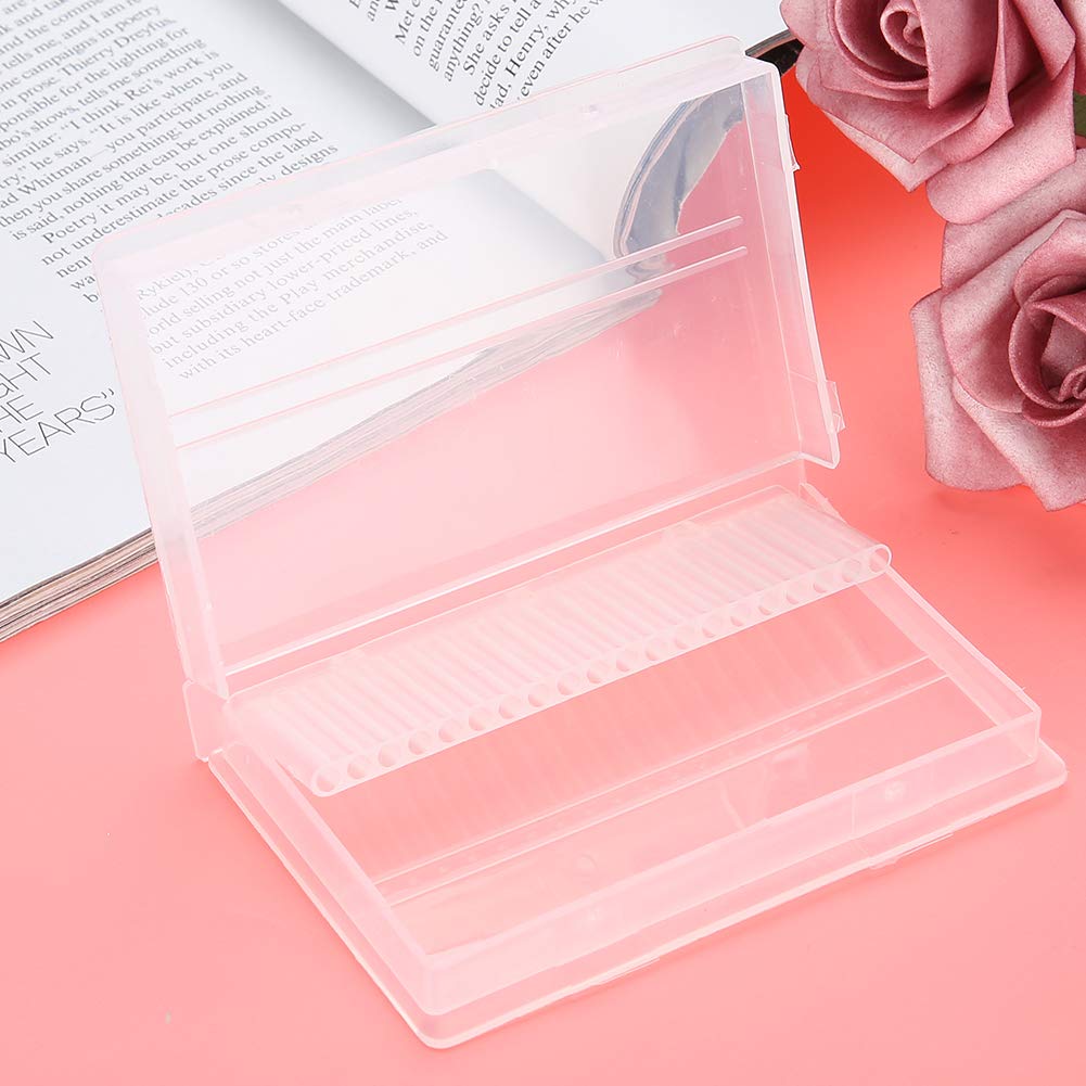 Ejoyous Nail Drill Bit Case, 20 Slots Nail Drill Bit Case Holder Manicure Tool Organizer Displayer Stand, Container Case for Drill Bits for Nail Salon DIY Art Home Storage