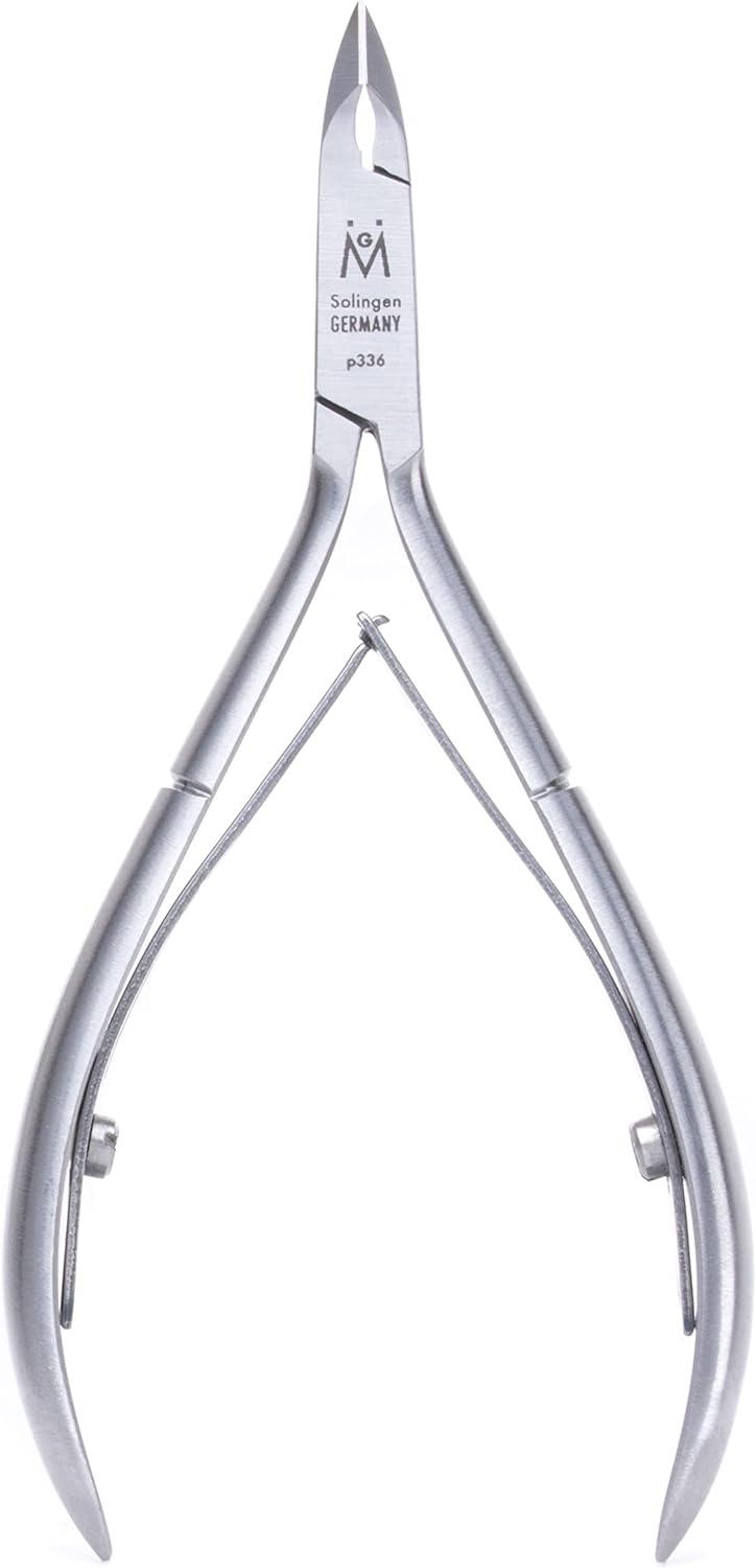 GERMANIKURE Luxury Cuticle Nipper in Leather Case, Double Sharpened, Ethically Made in Solingen Germany