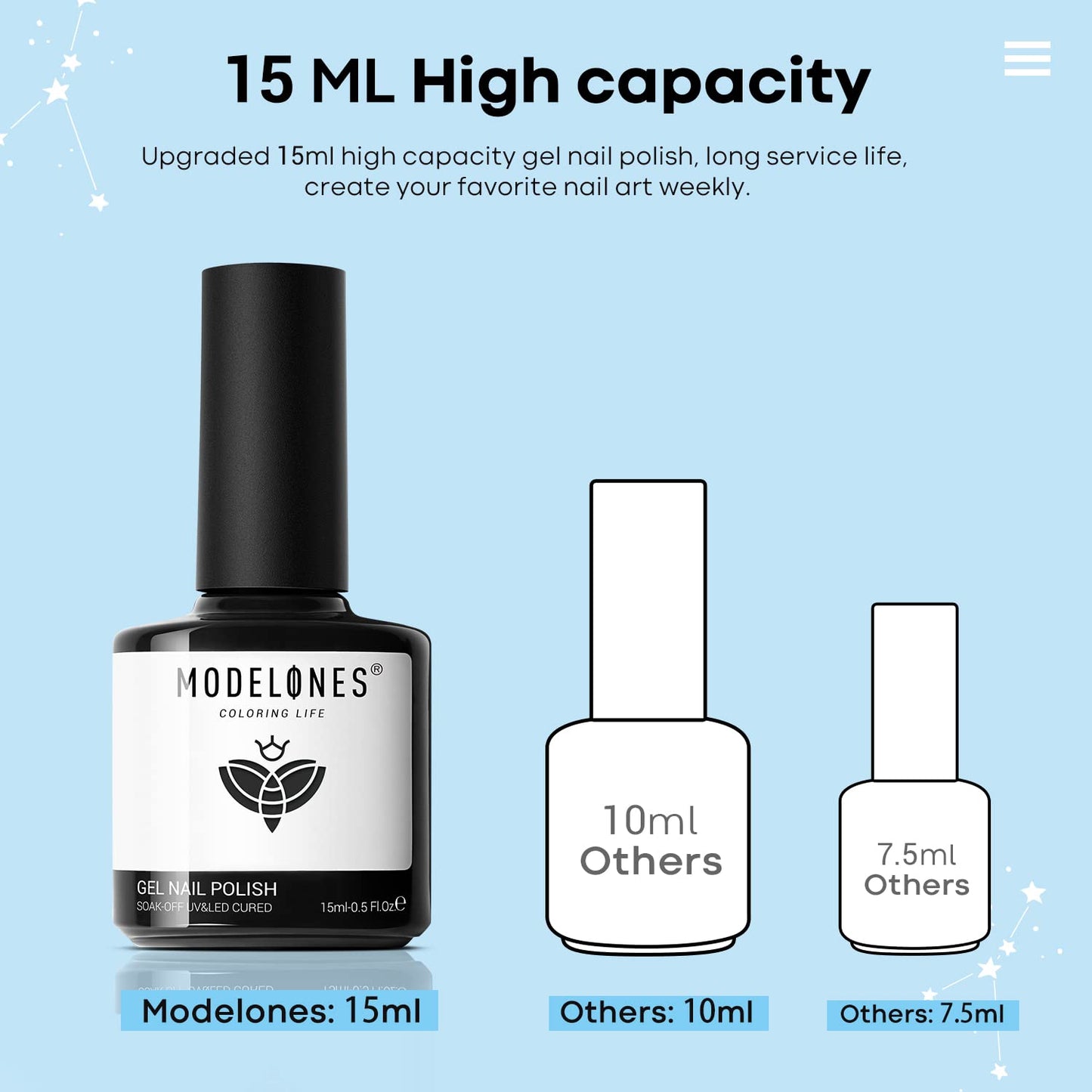 modelones White Gel Polish Black Gel Polish Set 2 Pcs 15ml Black And White Nail Polish Soak Off LED Christmas Nail Art French Manicure Salon Diy at Home Gift for Women Girls