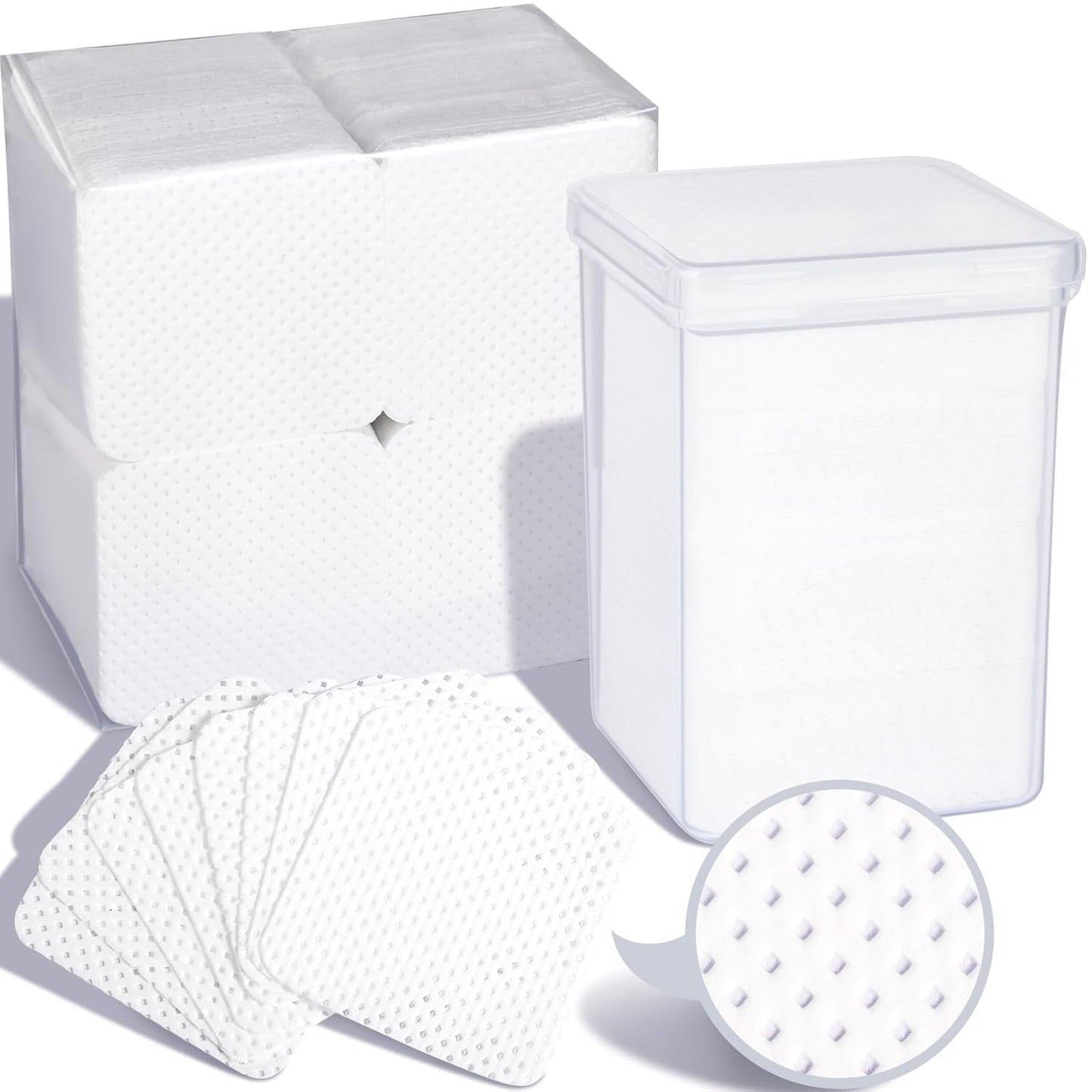 FANDAMEI 740 PCS Lint Free Nail Wipes, Nail Wipes for Gel Nails Lint Free, Nail Supplies, White