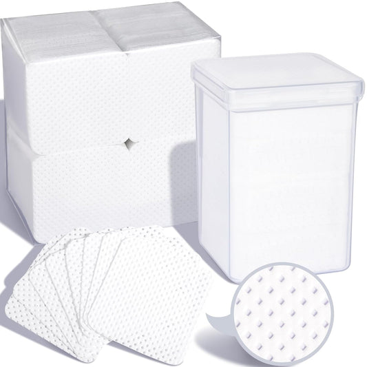 FANDAMEI 740 PCS Lint Free Nail Wipes, Nail Wipes for Gel Nails Lint Free, Nail Supplies, White