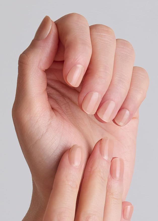 ohora Semi Cured Gel Nail Strips (N Bare Milk Tea) - Works with Any Lamps, Salon-Quality, Long Lasting, Easy to Apply & Remove - Includes 2 Prep Pads, Nail File & Wooden Stick