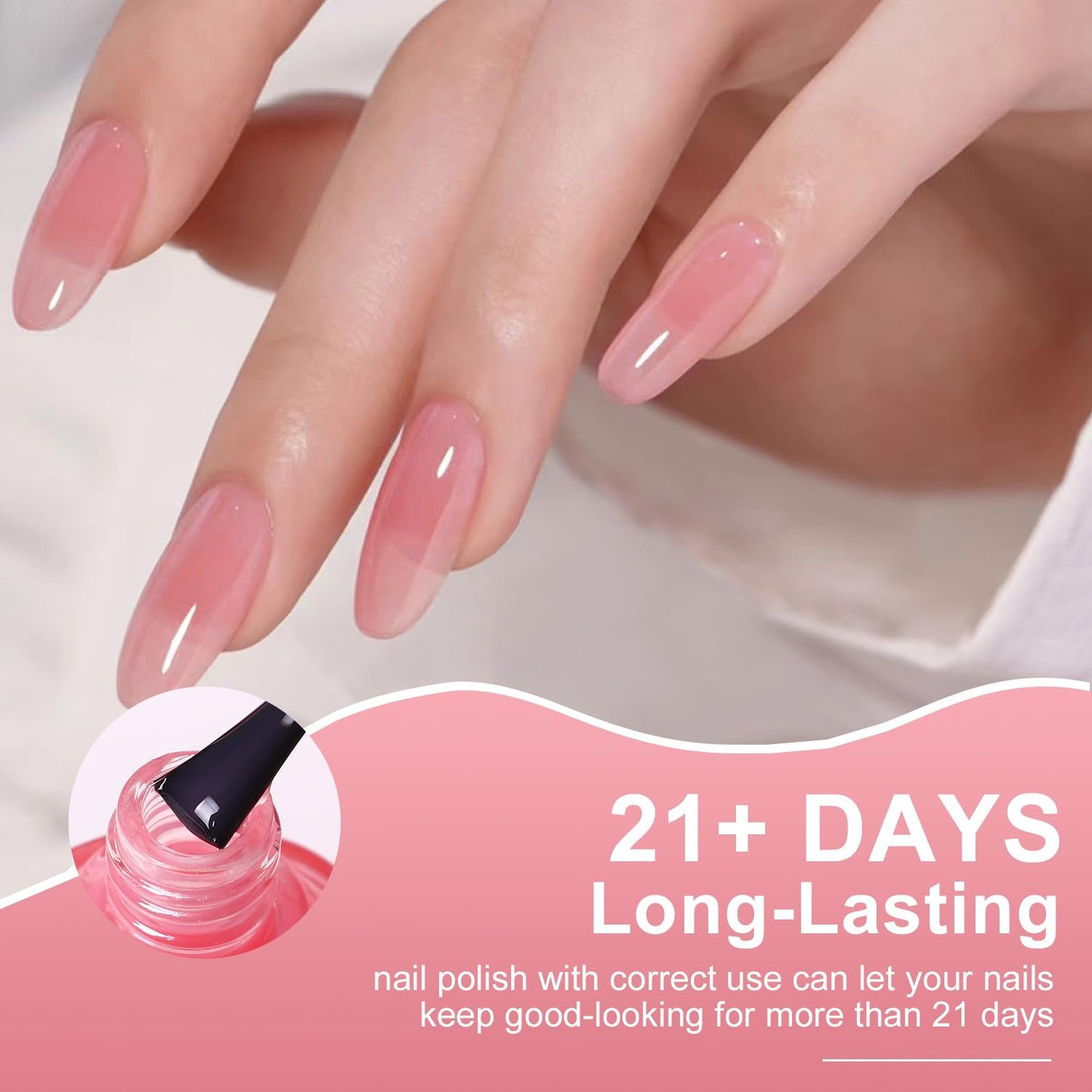 Major Dijit Quick Air Dry Nail Polish Light Coral Regular Nail Polish Non UV Gel Hema 0.34 fl oz.
