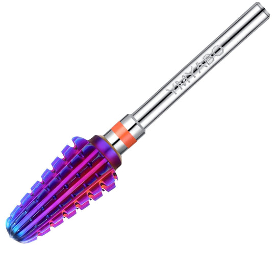 Nail Drill Bit,Professional 3/32" Purple Tornado Carbide Tungsten Multifunction Bits， Fast Remove for Hard Gel and Acrylic, Manicure Pedicure Cuticle Nail Polishing Tool-2XC