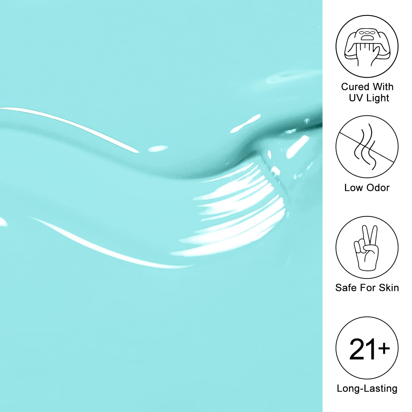 Imtiti Green Gel Nail Polish, Mint Green Nail Gel Polish High Gloss Soak Off UV LED Spring Summer Nail Art Manicure Salon DIY Design 10ML