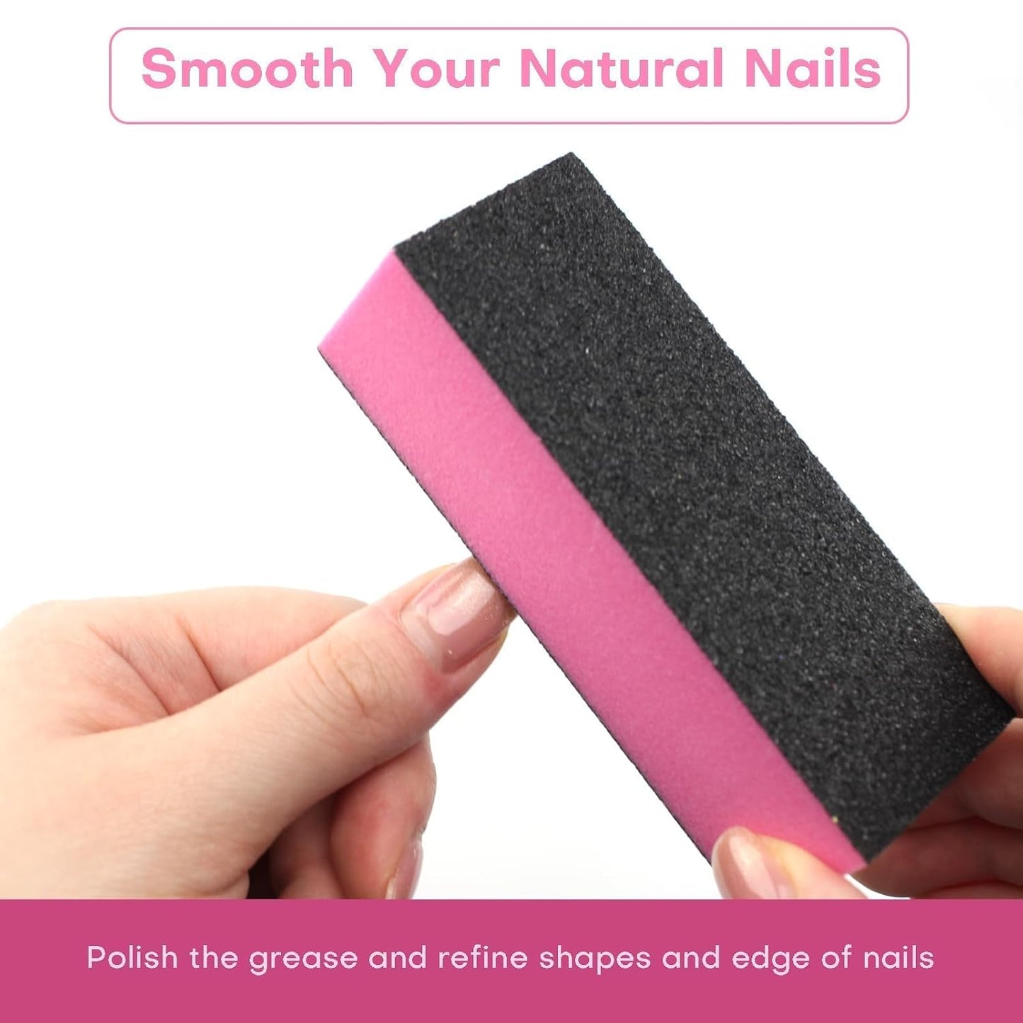 Nail Polish Remover Soak Bowl [2 PCS], Gel Polish Remover Refill Kits for Nails Including 10 PCS Soak Off Caps, Nail Buffer Block, Nail File, Cuticle Pusher, Pipette