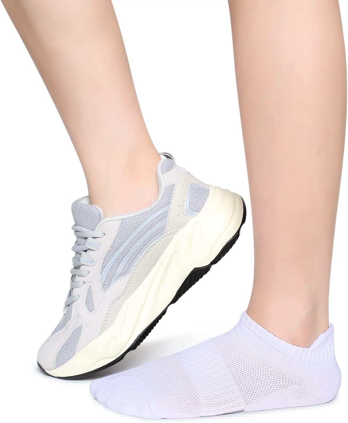 Henwarry Women's 10 Pairs Athletic Running Low Cut Socks Thin Cotton Soft Ankle Tab Socks