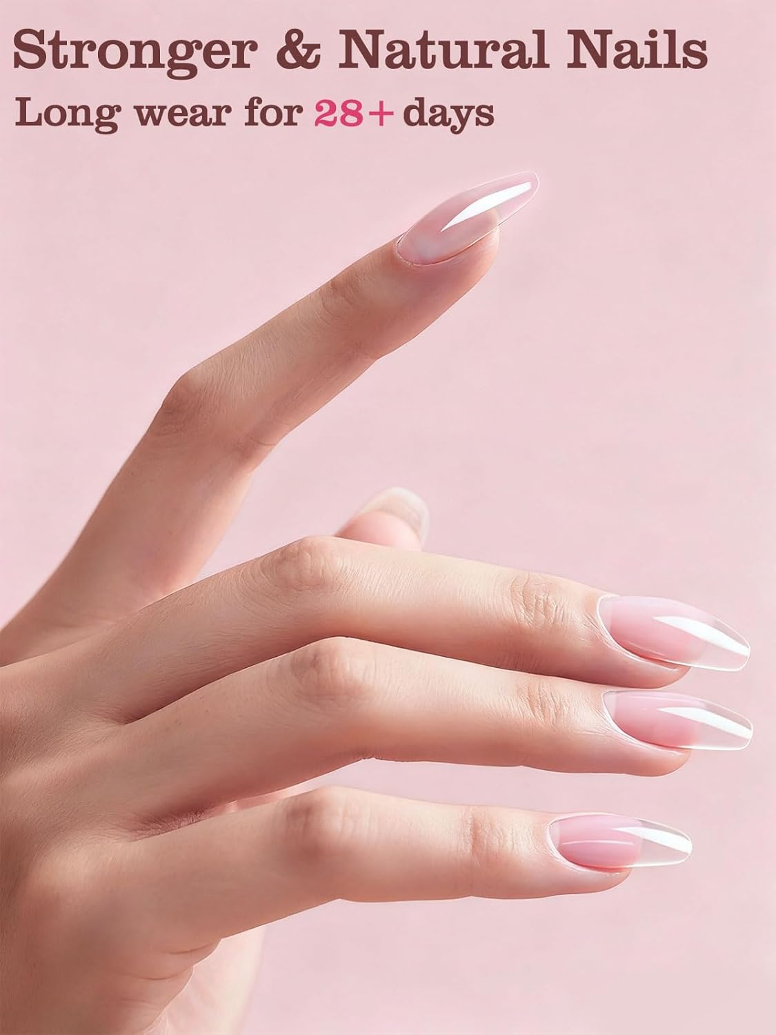 EBANKU 100ml Builder Gel for Nails Clear, Strengthener Gel Color Hard Builder, Nail Apex Building Soak off Long Lasting for DIY Art Manicure