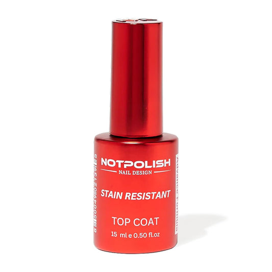 Notpolish Top Coat Nail Polish Stain Resistant Gel Top Coat - Clear Nail Polish for High-Gloss Shine - No Wipe, Chip-Resistant Protection - Gel Polish for Nails, 15 ml